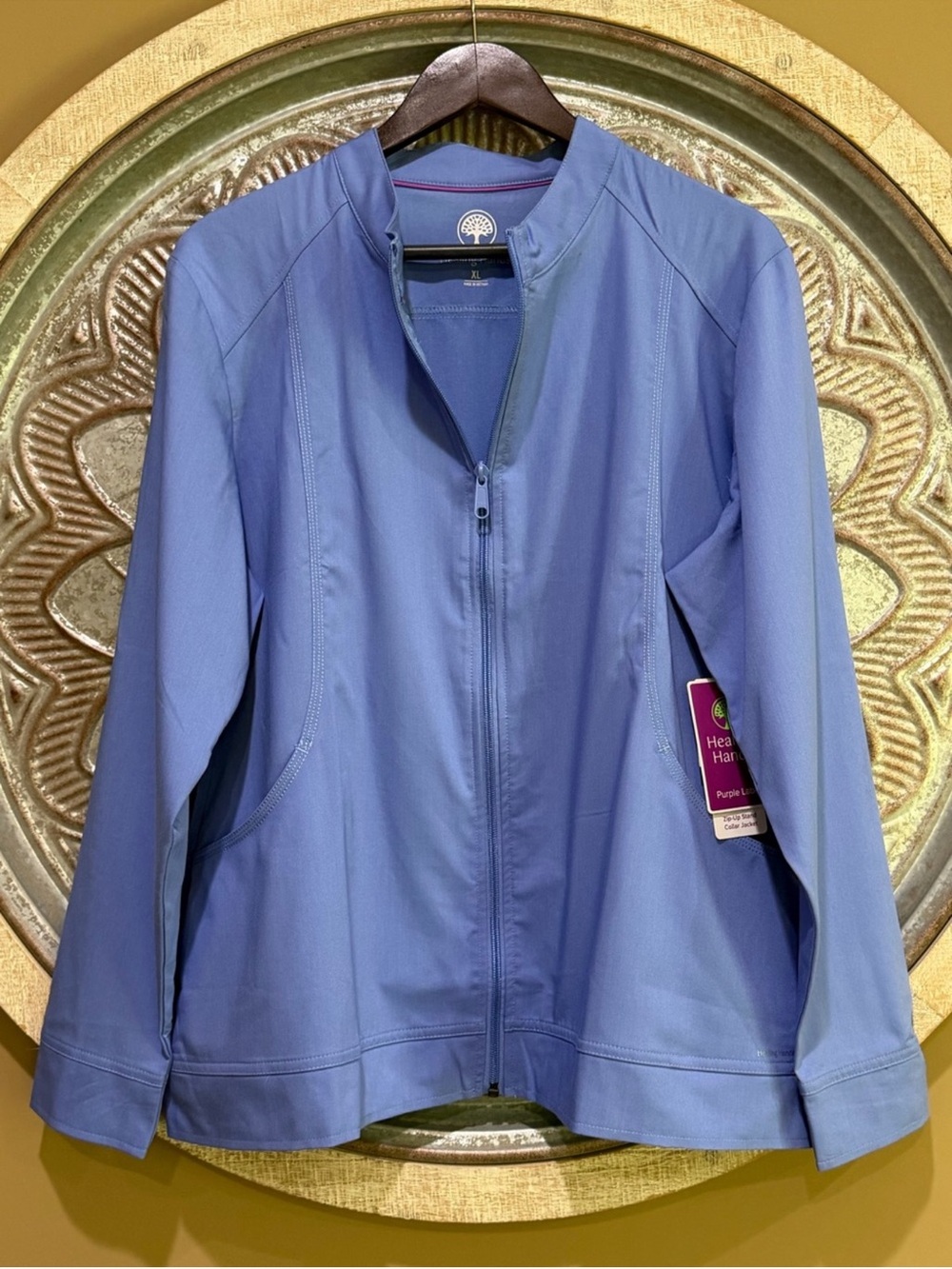 healing hands Periwinkle Zip-Front Utility Jacket